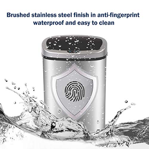 Caneca de basura de acero inoxidable 50L con sensor miniatura 3