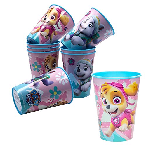 JuniorToys Paw Patrol Trinkbecher im 6er-Set 230ml mit Skye und Everest Ideal als Mitgebsel für den Kindergeburtstag - Stabile Kunststoffausführung