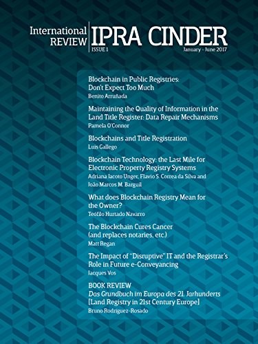 IPRA-CINDER International Review: Blockchain and Land Registries (ICIR Book 1) (English Edition) - Arruñada, Benito