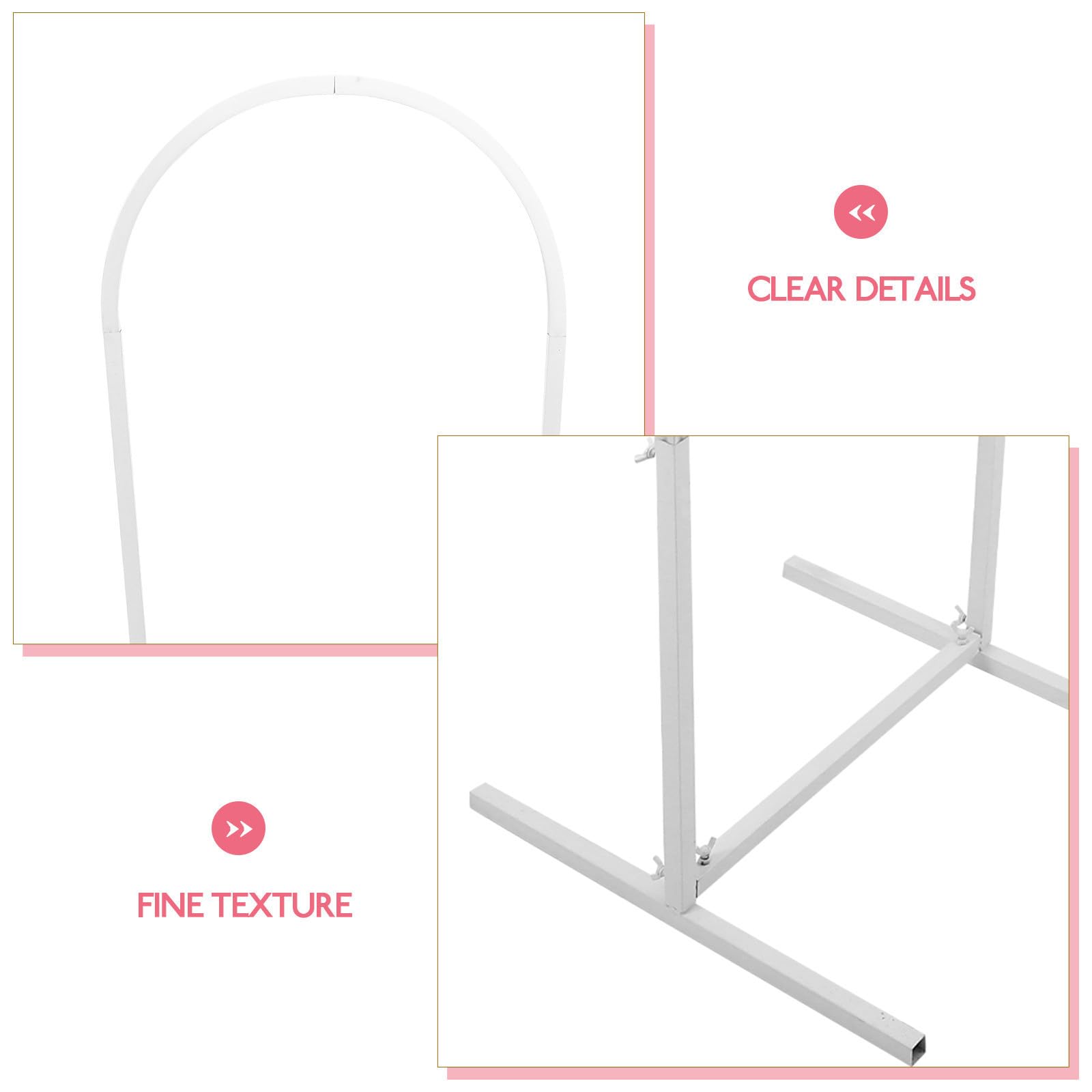 DOITOOL Supporto per Sfondo ad Arco in Ferro, Arco per Matrimonio Riutilizzabile, Decorazione di Sfondo Bianca, per Decorazioni Natalizie e Festa a Casa