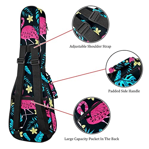 Housse pour ukulélé – Flamant rose tropical – 10 mm d’épaisseur – Rembourrage en éponge de 53,3 cm – Avec sangles… - Les Beatles, Paul McCartney, John Lennon, RIngo Starr, George Harrison Housse pour ukulélé - Flamant rose tropical - 10 mm d'épaisseur - Rembourrage en éponge de 53,3 cm - Avec sangles… – Image 4
