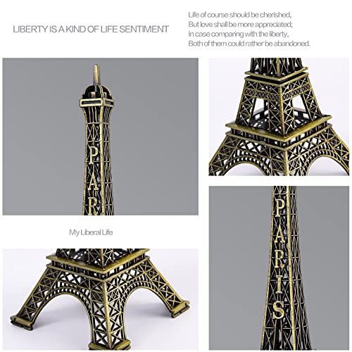Estatua Decorativa Torre Eiffel 15cm en Bronce miniatura 3