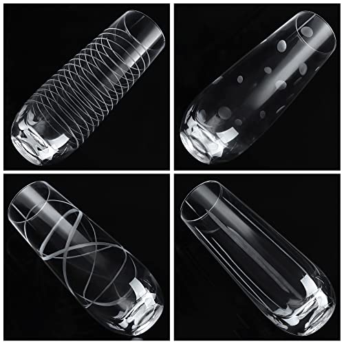 Joeyan 290ml Stemless Champagne Flutes Glasses - Image 3