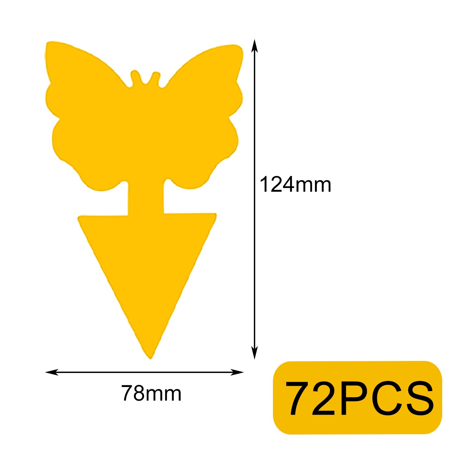 72 Pièces Pièges à Insectes Jaunes Collants - Protection Anti-Mouches, Feuilles Et Vermine Sans Insecticide