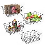 Pantry Baskets Pantry Organization and Storage 4 Pack Large Wire Baskets for Organizing Pantry Stora