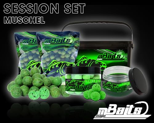 Foto von Angel-Berger Magic Baits Session Set Boilies Pop Ups Dip Karpfenköder Boilieset (Muschel, 20mm)