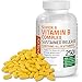 Bronson Super B Vitamin B Complex Sustained Slow Release (Vitamin B1, B2, B3, B6, B9 - Folic Acid, B12) Contains All B Vitamins 250 Tablets