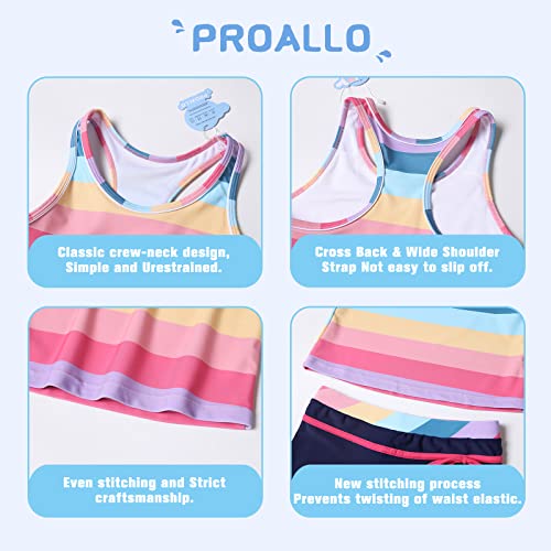 Image of Little Girls' Summer Swimwear Two Piece Boyshort Tankini Kids Swimsuit