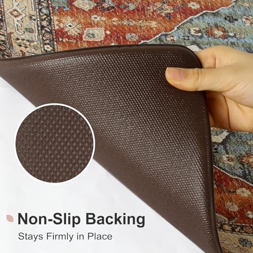 Collive Boho Kitchen Mats 2PCS, Cushioned Kitchen Mat for Floor Anti Fatigue Waterproof Kitchens Rugs Set of 2, Non Skid Comfort Standing Rug for Office, Sink, Laundry, 17"x30"+17"x47" - Image 5