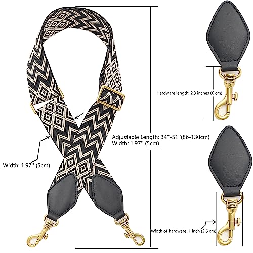 Image of Purse Strap Replacement Crossbody Wide Shoulder Strap Adjustable Canvas Straps Handbag Strap Replacement Belts