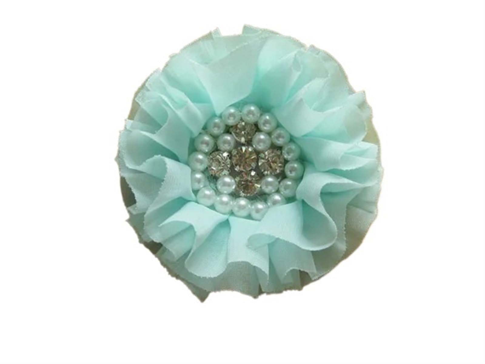 Fleur en mousseline pour fabriquer barrette cheveux fille sans couture