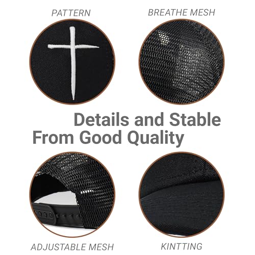 Image of Christian Hats for Men Women,Jesus Cross Hat Christian Religious Gifts for Birthday /Christmas