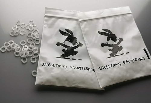 Miniatura 2 de 200 bandas elásticas de ortodoncia de 316 pulgadas, sin látex transparente, pesadas de 6.5 onzas, bandas de goma dentales pequeñas, frenos, trenzas