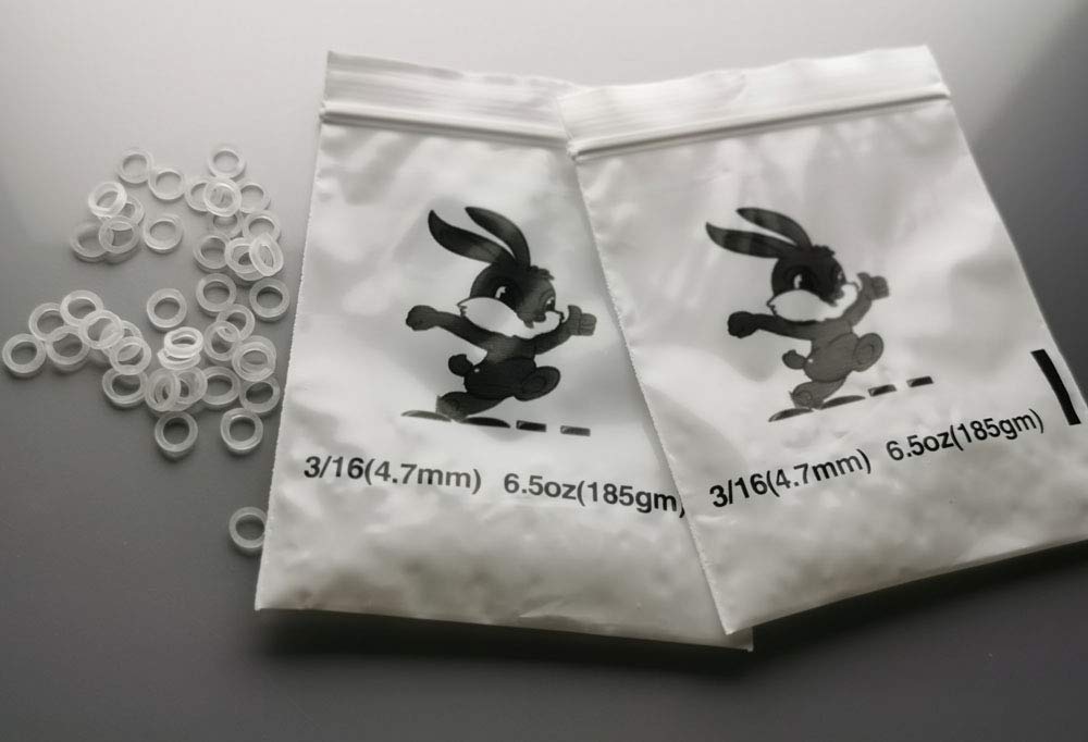 200 Pcs Orthodontic Elastic Rubber Bands 3/16 Inch Clear Latex Free, Heavy 6.5 Ounce Dental Small Rubberbands, Braces,Dreadlocks Hair Braids,Tooth Gap,Packaging,Crafts