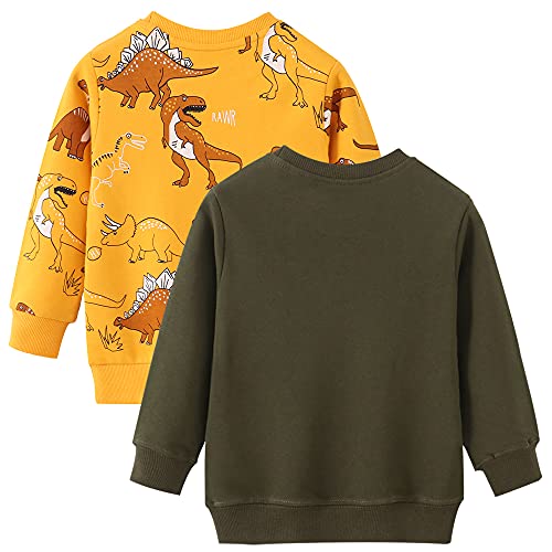 Image of Toddler Boys Crewneck Sweatshirt, Cotton Long-Sleeve Pullover Cartoon Print