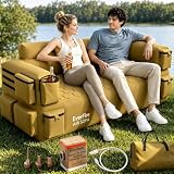 Portable Inflatable Couch with Built-in Pump – Durable Blow Up Sofa for Camping, Backyard, Beach, Party, Festivals, & Indoor Use – Comfortable, Puncture-Resistant Outdoor Furniture Inflatable Loveseat