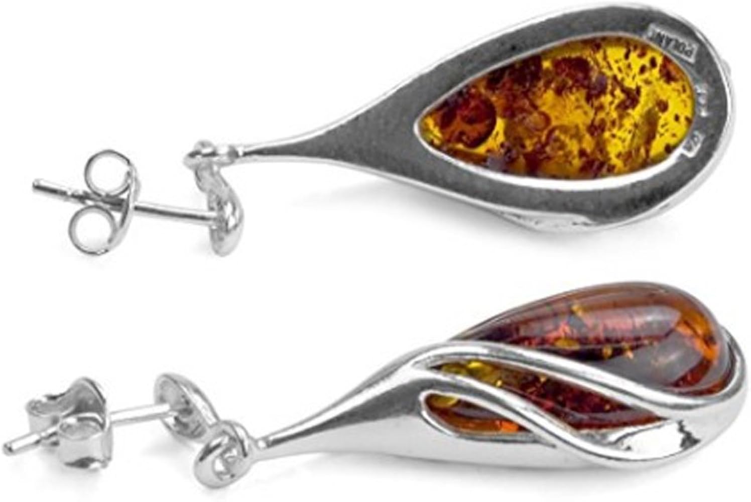 Amazon | Ian and Valeri Co. 琥珀スターリングシルバー クラシック