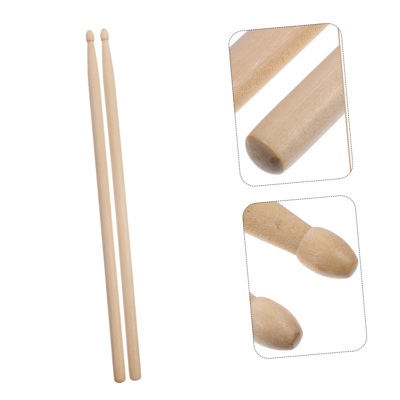 Holz Drumsticks 5a, 12 Paar, Klassische Stäbe für Musiker | Beige Ausführung, Angenehmer Griff mit Präziser Verarbeitung, Geeignet für Bandproben und Unterricht