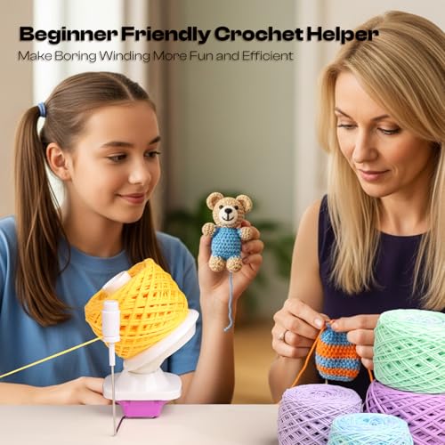 Image of Caydo Manual Yarn Winder with Tension Spring for Tight Winding 4-7oz Cake | Portable Compact Lightweight Design, Easy to Use & Carry Anywhere, Great Craft Helper for Crochet & Knitting Lovers Purple