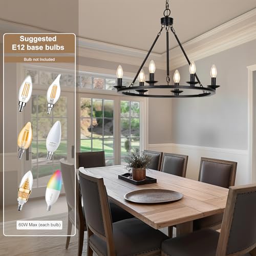 Seaside Village S-PL-YX Black Farmhouse Chandelier thumb #2