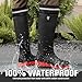 HSBDNZQ Rain Boots for Men Waterproof Mens Knee High Rubber Boots with PVC, Comfort Lightweight Work Mud Boots, Durable Slip Garden Boots for Gardening Fishing