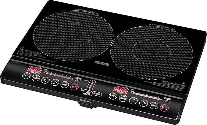 Amazon.co.jp: 2口 IHコンロ IHクッキングヒーター 1400W IH調理器