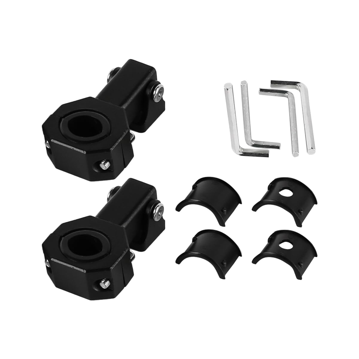 2 Pezzi Staffe di Montaggio per faretti Staffe per faretti per Moto Supporto per Morsetto per fari Regolabili in Alluminio per motociclette