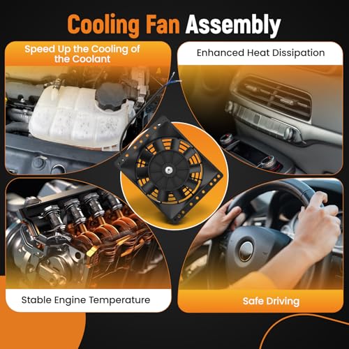 Image of maXpeedingrods 6 Inch Small Slim Push Pull Fan Electric Cooling Fan 650CFM Mount Kit 2PCS for Most Hot Rods and Classics Engines Chevy, GMC 265 283 305 307 396 402 427 454 472