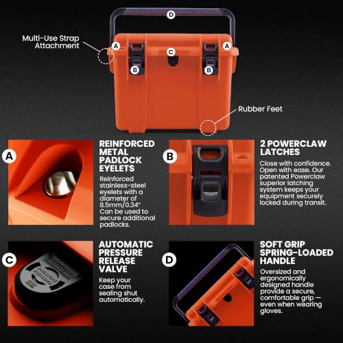 Image of NANUK T30 Waterproof Storage Box - Compact Camping Storage & Gear Box for Outdoor, Marine & Boat Use (16L) - Dustproof, Impact-Resistant Hard Case (16.5 inch x 9.3 inch x 12.5 inch) - Orange