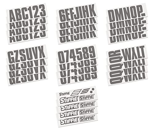 Image of STIFFIE Uniline Carbon 3 inch Boat & PWC Registration Decals • Numbers Letters Stickers