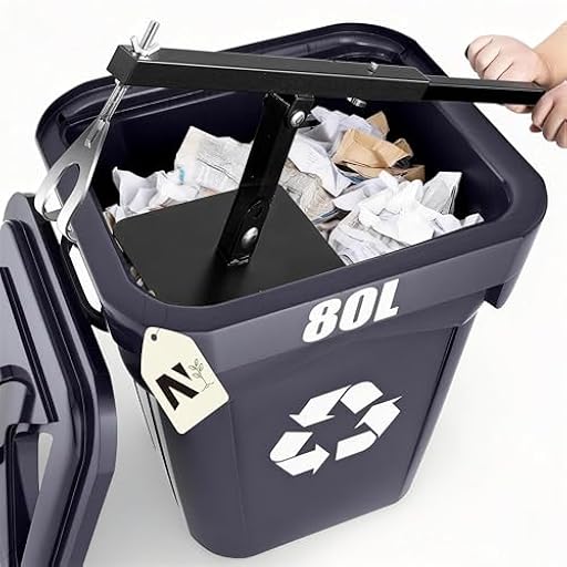 NEWTRY Mini Compactador de basura Prensa Manual para Cubos de Ruedas de 60L a 100L, Diseño Compacto Ideal para Armarios en Casa, Restaurantes y Papeleras | Ya disponible en tu tienda friki favorita! En mundofriki.es!