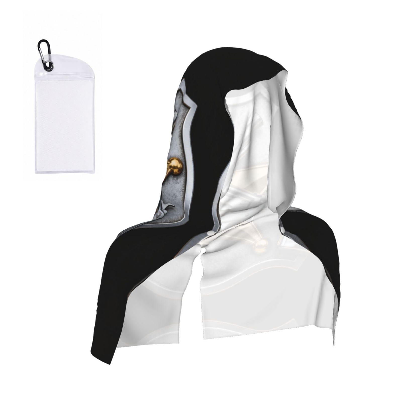 CNTDBU Revolver Sheriff Badge Cooling Towel Hooded-Instant Chill Neck Cover for Sports, UV Cooling Rag for Running Gym