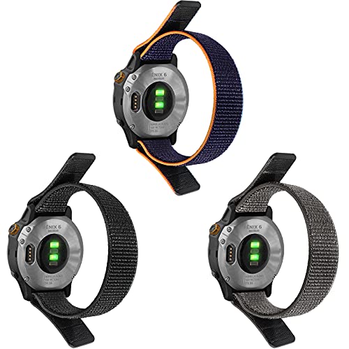 Bracelet 22mm Nylon Sport Fenix 5 en maille tressée premium ultra résistante et confortable