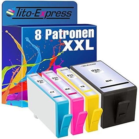 Tito-Express PlatinumSerie 8X Tintenpatronen XXL passend zu HP 920 XL Cover