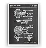  Star Trek USS Enterprise 1981 - Patent Poster Giclee Print Art Decor Décoration Cadeau Gift - Frame Not Included
