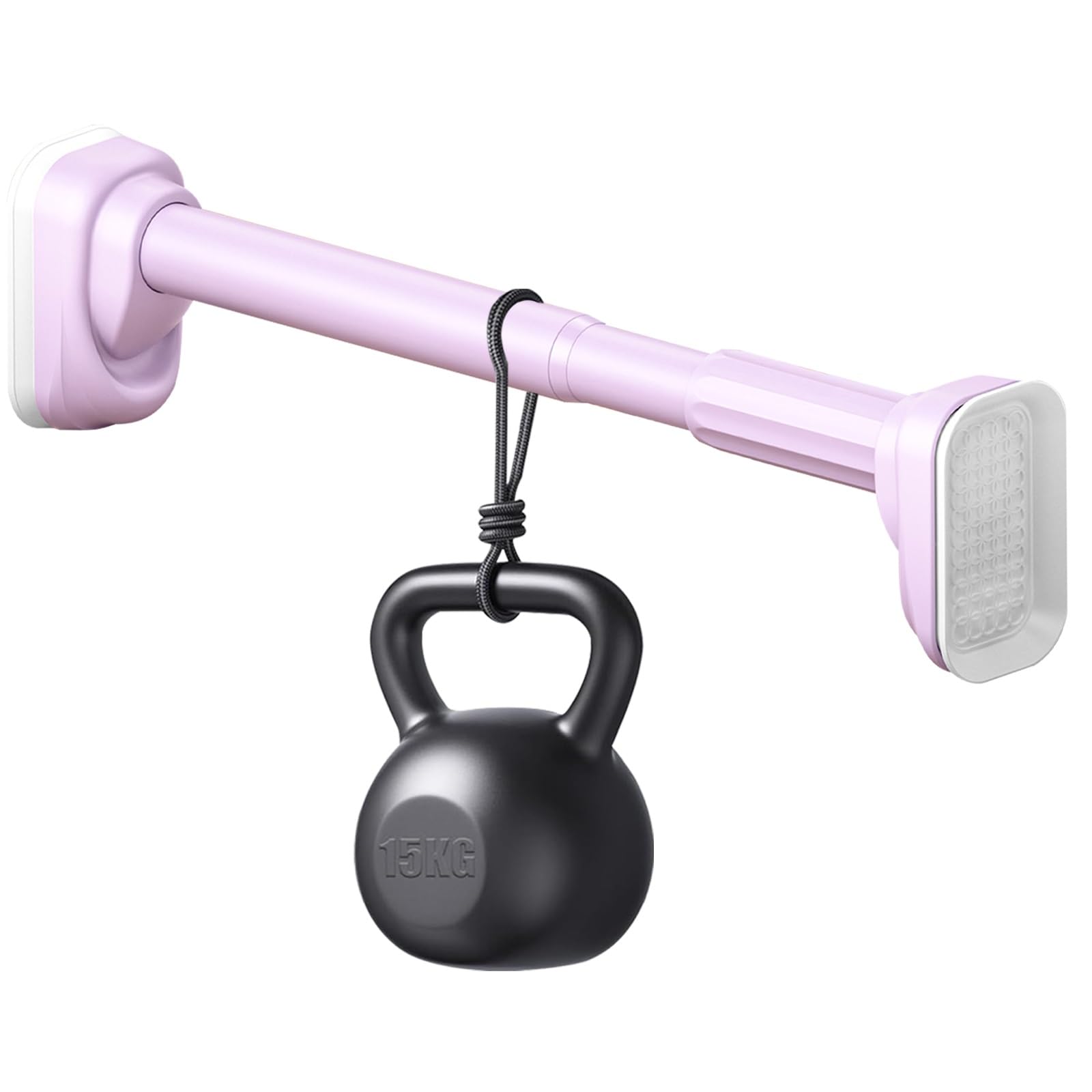 Barra de ducha de 40 a 490 cm, barra sin taladrar para baño, cocina, balcón (color violeta)
