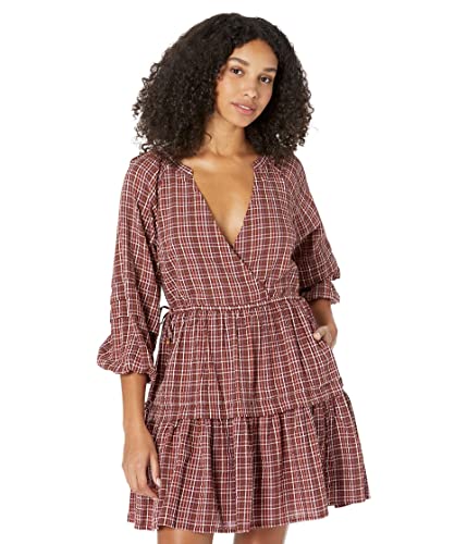 Madewell Seersucker Wrap Mini Dress for Women -...