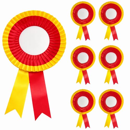 Image of NEXGEN Trends Double Line Satin Award Badge for School Sports Day, Annual Day & Prize Distribution | Premium Ribbon Badge with Safety Pin | Pack of 10