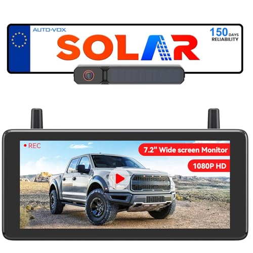 AUTO-VOX 7.2' Solar Wireless Reversing Camera with DVR Loop...