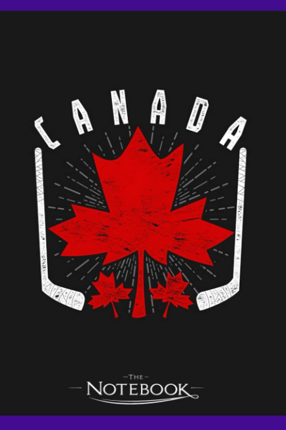 Canadian Maple Leaf Ice Hockey Canada Notebook: 120 pages 6x9 inches| Gratitude Journal Notebook Gift For All Ages All Genders