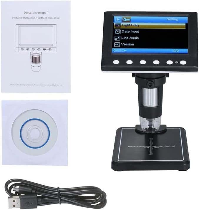 Image of Microscope Accessories kit Slide Preparation camer Digital Microscope Photo and Video with 4.3-inch 1080P Screen Microscope 1000X Magnification TD-1048IM