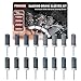 Produktbild 16 Stück Schleifhülsen Satz für Dremel Rotationswerkzeug mit 3mm Schaft 1500/2000/2500/3000 Korn Schleifaufsätze, Schleifwalzen für Schleifen & Rosten Metallkante-Abreiben Stein Holz Schleifen
