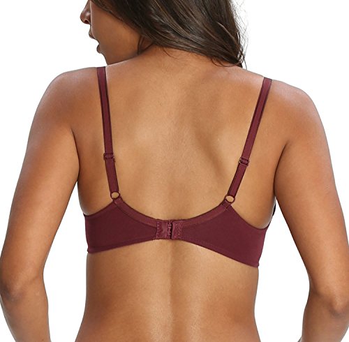Image of Jockey 1245 Women Under-Wired Padded Super Combed Cotton Elastane Stretch Medium Coverage T-Shirt Bra with Detachable Straps