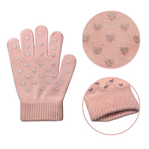 Image of EvridWear Boys Girls Magic Stretch Gripper Gloves 3 Pair Pack Assortment, Kids One Size Winter Warm Gloves Children