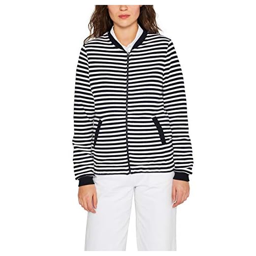 Esprit 049ee1g001 Chaqueta Bomber, Azul (Navy 400), Small para Mujer