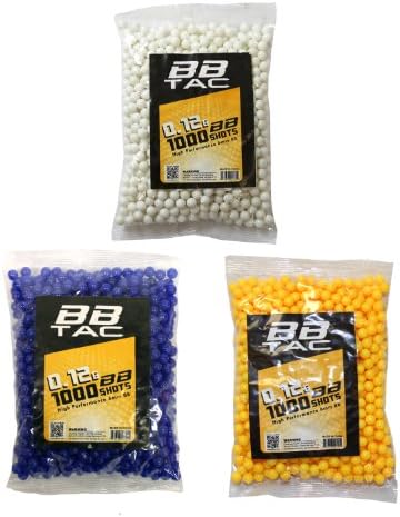 BBTac® Airsoft BB 3,000 Round 0.12g 6mm BBS for Airsoft Guns Ammo Pallet (1000 x3 Bag)