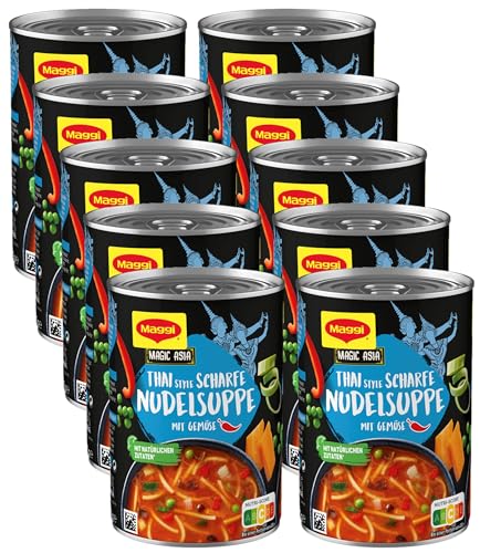 MAGGI Magic Asia Thai Style scharfe Nudelsuppe, vegetarisch, 10er Pack (10 x 400g)