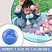 Thenese Ball Pit Balls for Toddlers 1-3, 100pcs Crush Proof Plastic Balls for Girls Ball Pit, BPA Free Non-Toxic Play Balls for Baby Pool, Playhouse, Tent, Also for Dogs & Pets, White Blue and Green