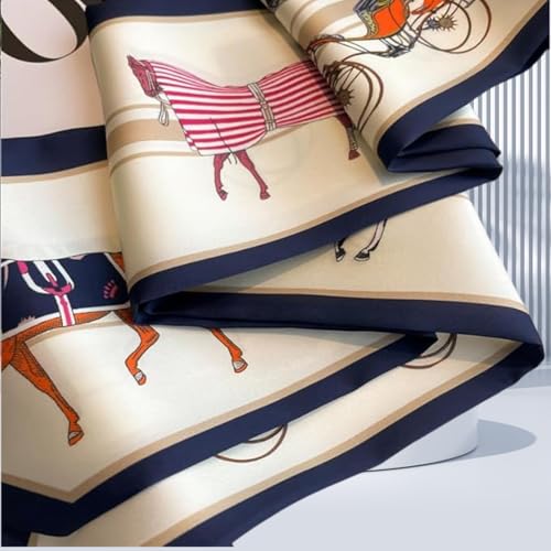 Printed Square Head Scarf, Hair Scarf, Neck Scarf, Bandana | Fashion Accessory for Purses and Handbags145*14cm”2