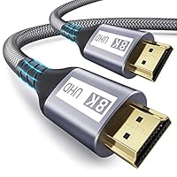 HDMI 2.1 Kabel 8K, 3 m,WEOFLY Hochgeschwindigkeits-HDMI-Kabel mit 48 Gbit/s (8K @ 60 Hz, 4K @ 144 Hz, 2K @ 165 Hz Kabel unterstützt 3D- und Audio-Rückkanal, kompatibel mit Fire TV/PS5/PS4/PS3/PC)